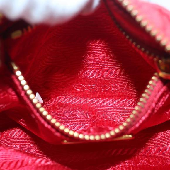 PRADA Pouch Nylon Red Auth yk13772 - Picture 11 of 16